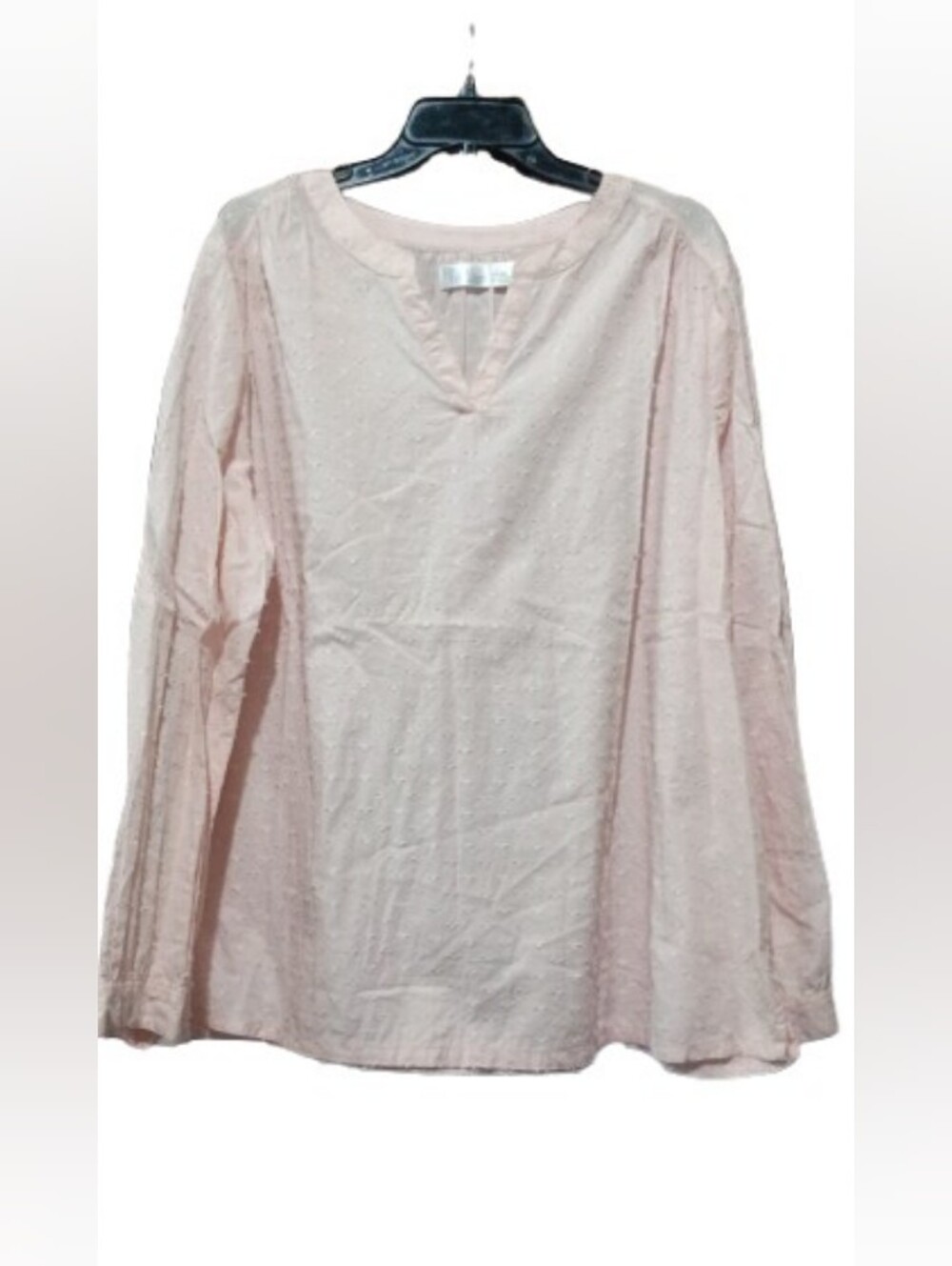 Time and Tru Textured Dot Blouse